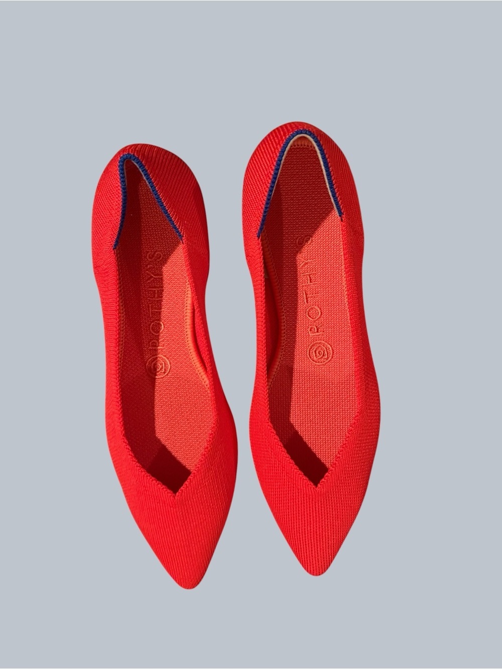 Rothy's Red Pointed Knit Flats Size 8 - Picture 2 of 3
